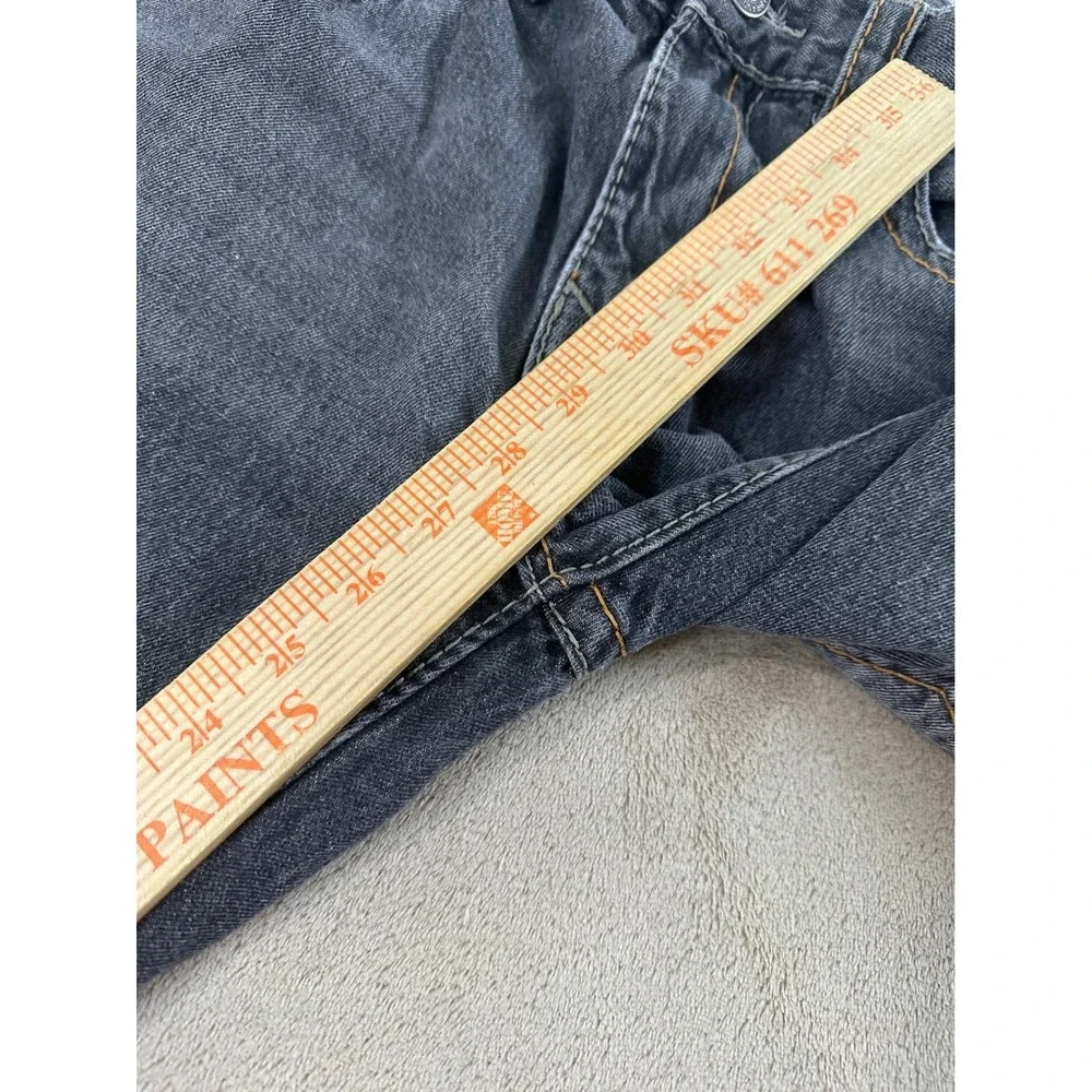 True Religion Ricky Relaxed Straight Big T Flap Jeans Mens size 36 Gray